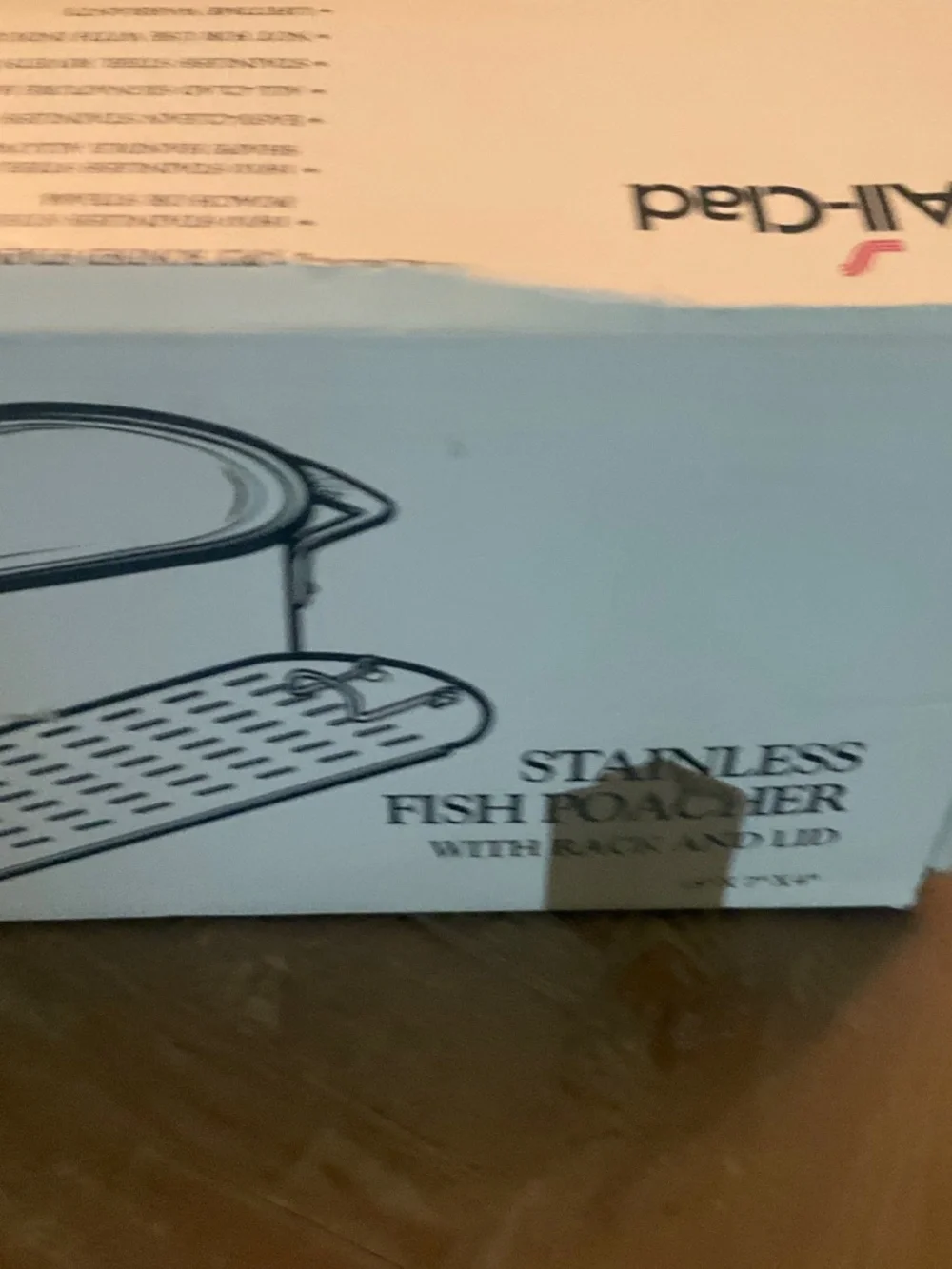 ALL CLAD TRI-PLY STAINLESS STEEL 3 PIECE FISH POACHER W/ FISH HANDLE (RARE) NEW